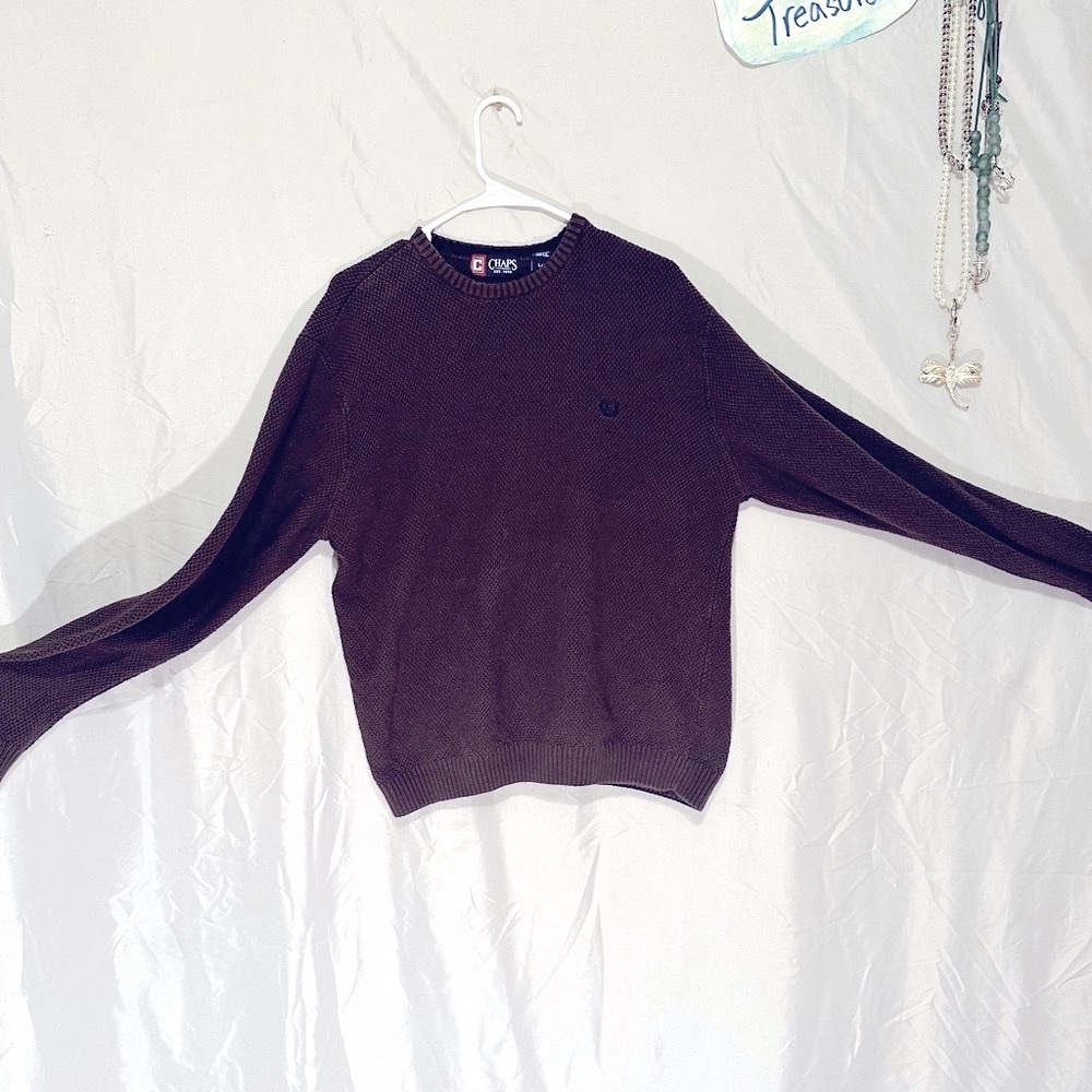 Chaps Large brown winter sweater